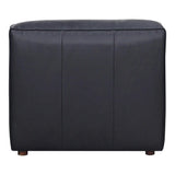 Form Black Leather Slipper Chair Modular Component Convertible Leather Sectional Modular Components LOOMLAN By Moe's Home