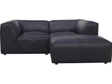 Form Black Modular Sectional Couch 3PC Convertible Modular Sectional With Ottoman Modular Sofas LOOMLAN By Moe's Home