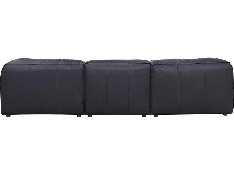 Form Black Modular Sectional Couch 4PC Convertible Modular Sectional With Ottoman Modular Sofas LOOMLAN By Moe's Home