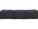 Form Black Modular Sectional Couch 5PC Convertible Leather With Ottoman Modular Sofas LOOMLAN By Moe's Home