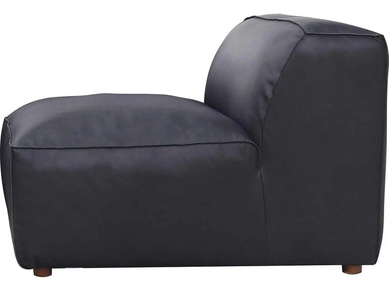 Form Black Modular Sectional Couch 5PC Convertible Leather With Ottoman Modular Sofas LOOMLAN By Moe's Home