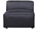 Form Black Modular Sectional Couch 5PC Convertible Leather With Ottoman Modular Sofas LOOMLAN By Moe's Home