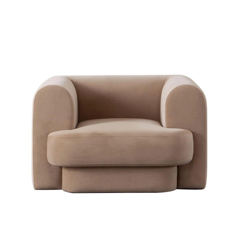 Form Camel Performance Velvet Arm Chair Club Chairs LOOMLAN By Diamond Sofa