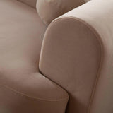 Form Camel Performance Velvet Sofa With 2 Accent Pillow Balls Sofas & Loveseats LOOMLAN By Diamond Sofa