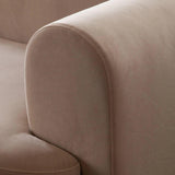 Form Camel Performance Velvet Sofa With 2 Accent Pillow Balls Sofas & Loveseats LOOMLAN By Diamond Sofa