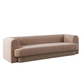 Form Camel Performance Velvet Sofa With 2 Accent Pillow Balls Sofas & Loveseats LOOMLAN By Diamond Sofa