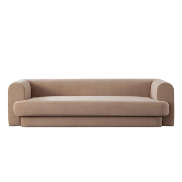 Form Camel Performance Velvet Sofa With 2 Accent Pillow Balls Sofas & Loveseats LOOMLAN By Diamond Sofa