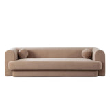 Form Camel Performance Velvet Sofa With 2 Accent Pillow Balls Sofas & Loveseats LOOMLAN By Diamond Sofa