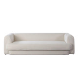 Form Ivory Boucle Fabric Sofa With 2 Accent Pillow Balls Sofas & Loveseats LOOMLAN By Diamond Sofa