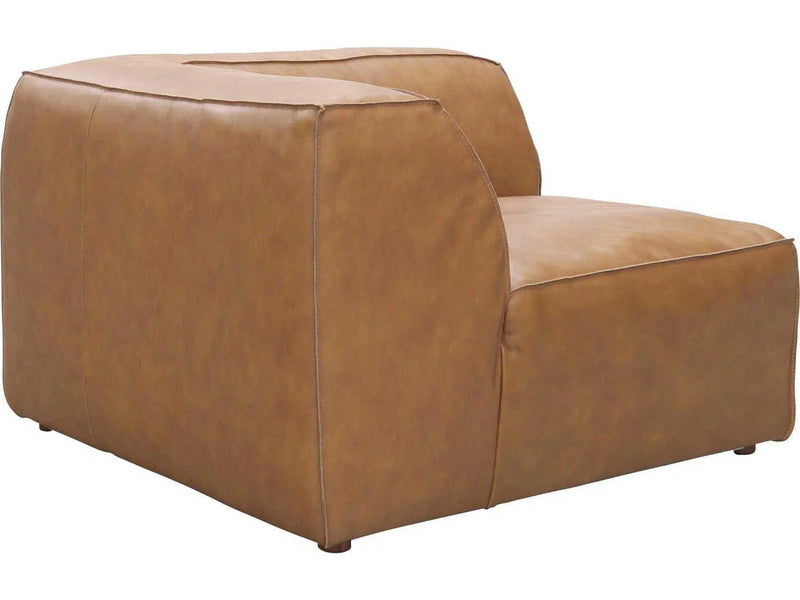 Form Tan Modular Leather Sectional Couch 4PC Convertible Modular Sofas LOOMLAN By Moe's Home