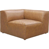 Form Tan Modular Leather Sectional Couch 4PC Convertible Modular Sofas LOOMLAN By Moe's Home