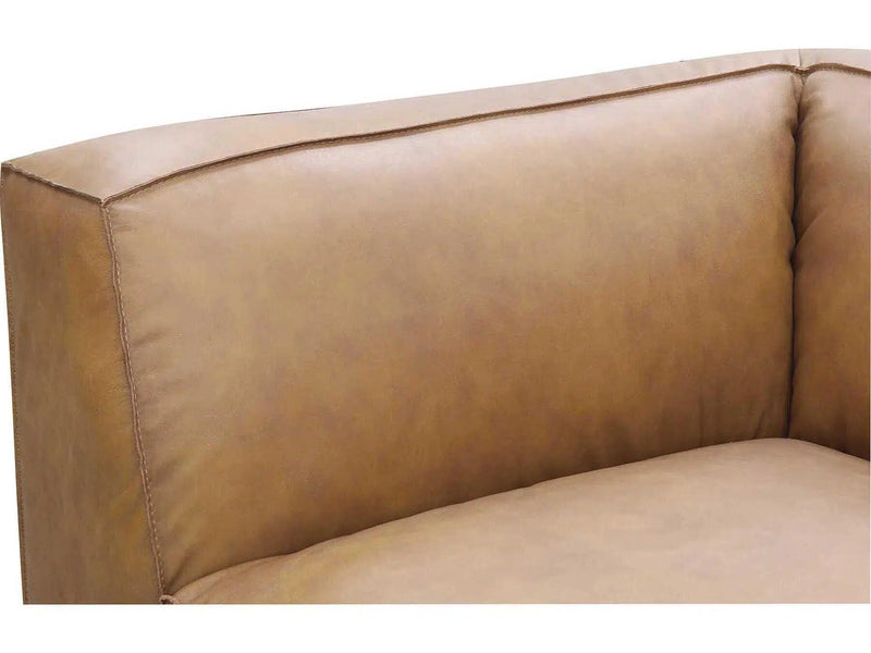 Form Tan Modular Leather Sectional Couch 4PC Convertible Modular Sofas LOOMLAN By Moe's Home