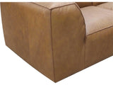 Form Tan Modular Leather Sectional Couch 4PC Convertible Modular Sofas LOOMLAN By Moe's Home