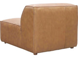 Form Tan Modular Leather Sectional Couch 4PC Convertible Modular Sofas LOOMLAN By Moe's Home