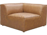 Form Tan Modular Leather Sectional Couch 5PC Convertible Leather Sectional Modular Sofas LOOMLAN By Moe's Home