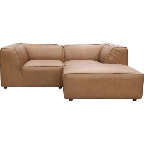 Form Tan Modular Sectional Sofa 3PC Convertible Sectional With Ottoman Modular Sofas LOOMLAN By Moe's Home