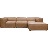 Form Tan Modular Sectional Sofa 4PC Convertible Sectional With Ottoman Modular Sofas LOOMLAN By Moe's Home