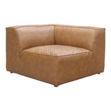 Form Tan Sectional Modular Leather Corner Chair Modular Component Modular Components LOOMLAN By Moe's Home