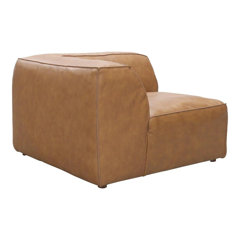 Form Tan Sectional Modular Leather Corner Chair Modular Component Modular Components LOOMLAN By Moe's Home