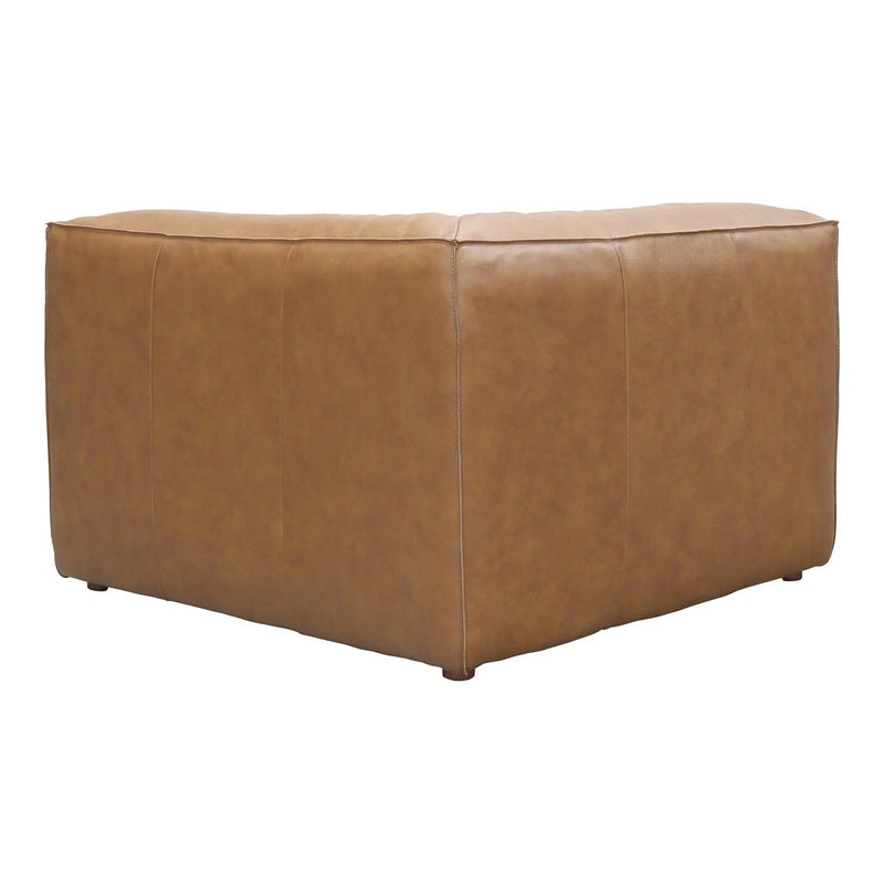 Form Tan Sectional Modular Leather Corner Chair Modular Component Modular Components LOOMLAN By Moe's Home