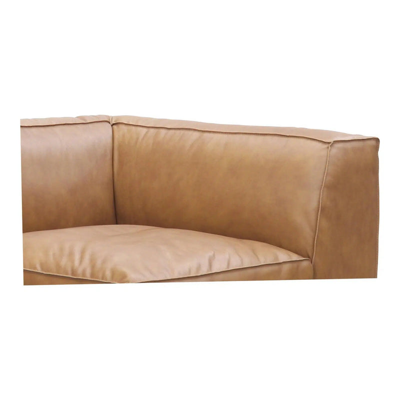 Form Tan Sectional Modular Leather Corner Chair Modular Component Modular Components LOOMLAN By Moe's Home