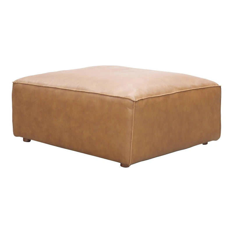 Form Tan Sectional Modular Leather Ottoman Modular Component Modular Components LOOMLAN By Moe's Home