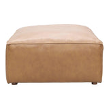 Form Tan Sectional Modular Leather Ottoman Modular Component Modular Components LOOMLAN By Moe's Home