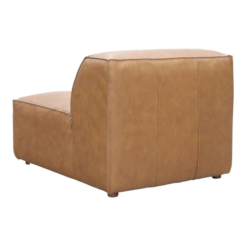 Form Tan Sectional Modular Leather Slipper Chair Modular Component Modular Components LOOMLAN By Moe's Home