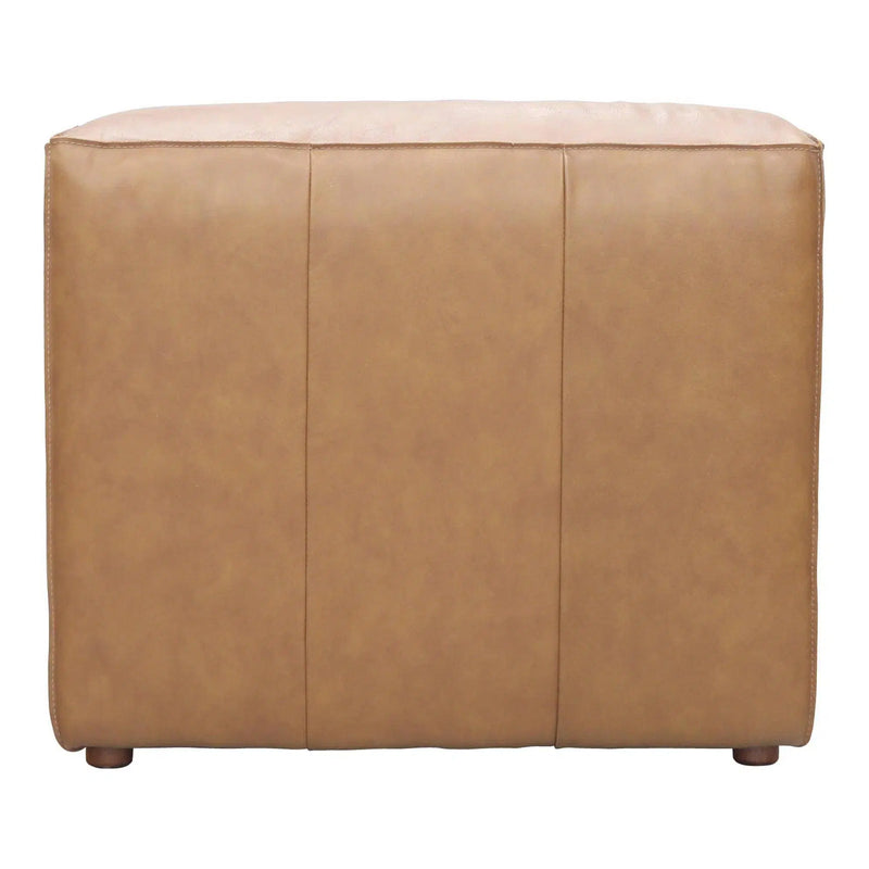 Form Tan Sectional Modular Leather Slipper Chair Modular Component Modular Components LOOMLAN By Moe's Home