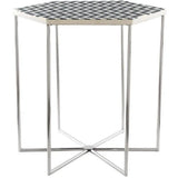 Forma Side Table Black & White Side Tables LOOMLAN By Zuo Modern