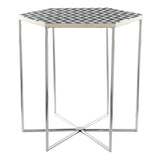 Forma Side Table Black & White Side Tables LOOMLAN By Zuo Modern