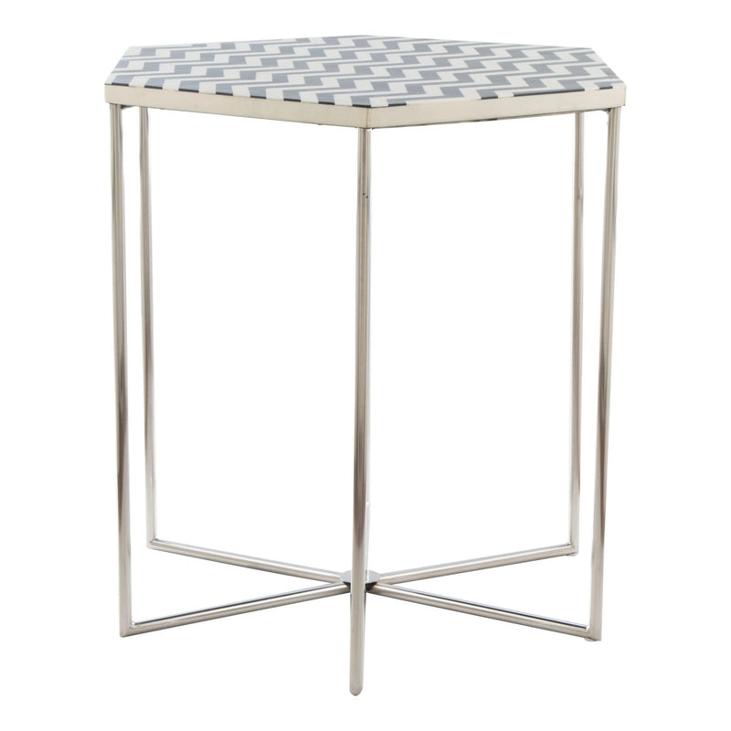 Forma Side Table Black & White Side Tables LOOMLAN By Zuo Modern