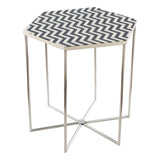 Forma Side Table Black & White Side Tables LOOMLAN By Zuo Modern