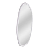 Foundry Aluminum White Oval Wall Mirror Wall Mirrors LOOMLAN By Moe's Home