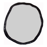 Foundry Large Black Decorative Wall Mirror Round Wall Mirrors LOOMLAN By Moe's Home