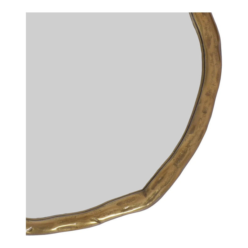 Foundry Small Gold Decorative Wall Mirror Wall Mirrors LOOMLAN By Moe's Home