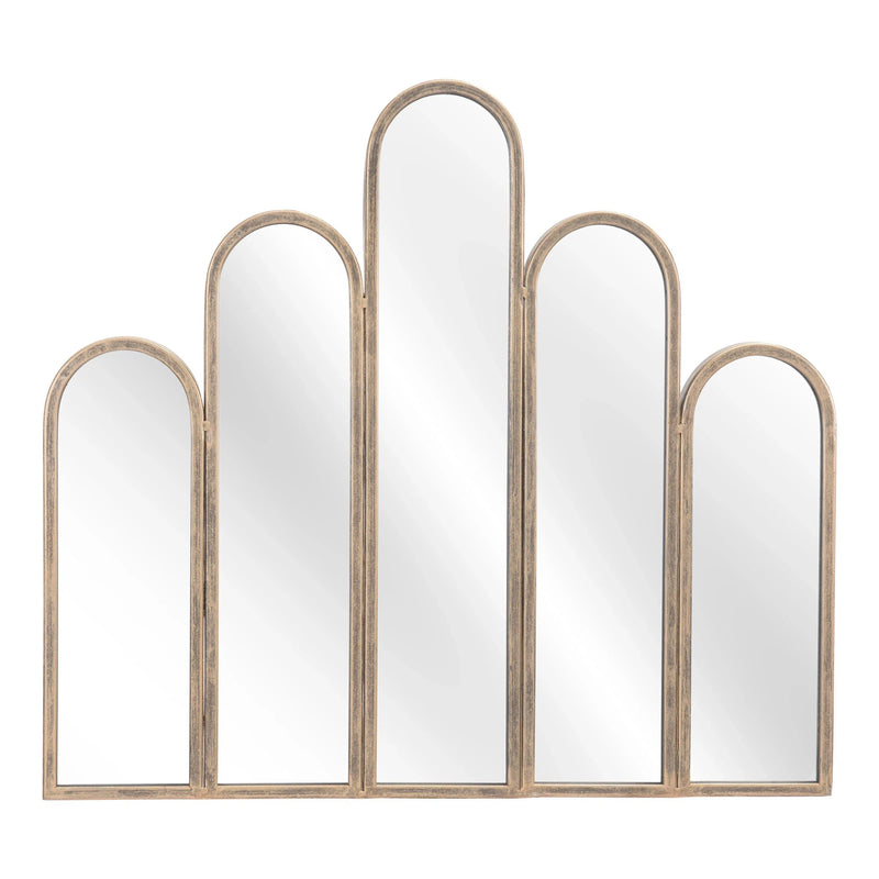 Fountain Mirror Antique Gold Wall Mirrors LOOMLAN By Zuo Modern