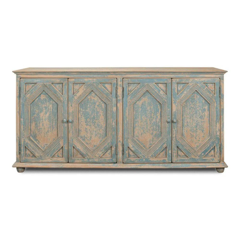 Four Diamonds Sideboard Blue Sideboards LOOMLAN By Sarreid