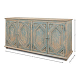 Four Diamonds Sideboard Blue Sideboards LOOMLAN By Sarreid