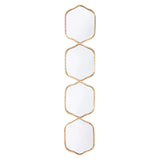 Four Hex Mirror Gold Wall Mirrors LOOMLAN By Zuo Modern