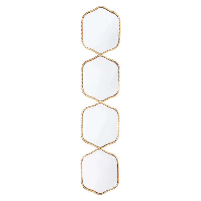 Four Hex Mirror Gold Wall Mirrors LOOMLAN By Zuo Modern