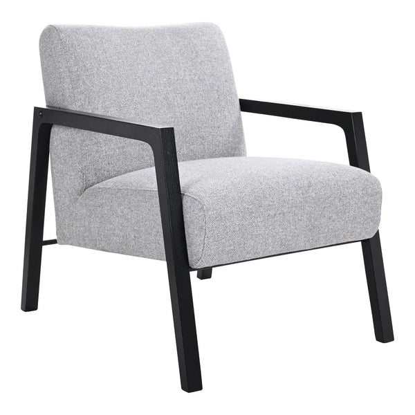 Fox Contemporary Grey Accent Chair Wood Frame Club Chairs LOOMLAN By Moe's Home