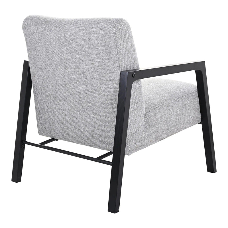 Fox Contemporary Grey Accent Chair Wood Frame Club Chairs LOOMLAN By Moe's Home