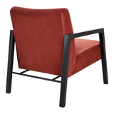 Fox Polyester Upholstered Red Armchair Club Chairs LOOMLAN By Moe's Home