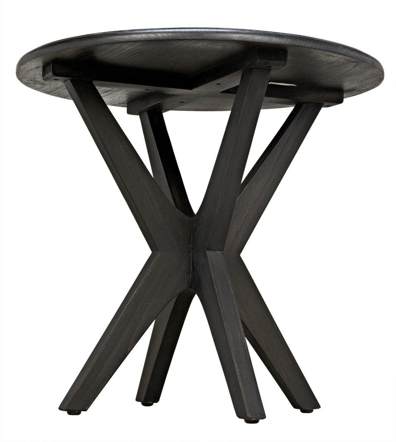 Fox Wood Round Side Table Side Tables LOOMLAN By Noir