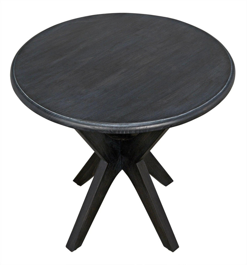 Fox Wood Round Side Table Side Tables LOOMLAN By Noir