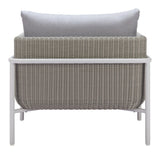 Frais Aluminum Gray Arm chair Outdoor Accent Chairs LOOMLAN By Zuo Modern