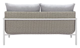 Frais Gray Loveseat Outdoor Sofas & Loveseats LOOMLAN By Zuo Modern