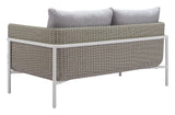 Frais Gray Loveseat Outdoor Sofas & Loveseats LOOMLAN By Zuo Modern