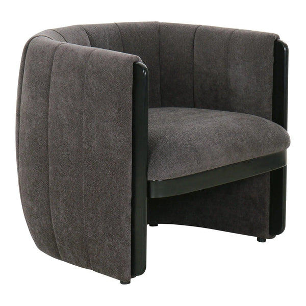 Francis Polyester and Plywood Grey Accent Arm Chair Club Chairs LOOMLAN By Moe's Home